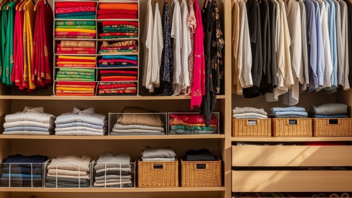 how to organize clothes in closet