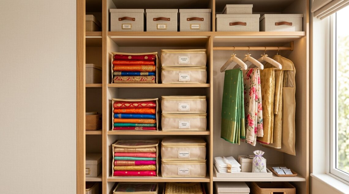 saree-storage-ideas-wardrobe-india
