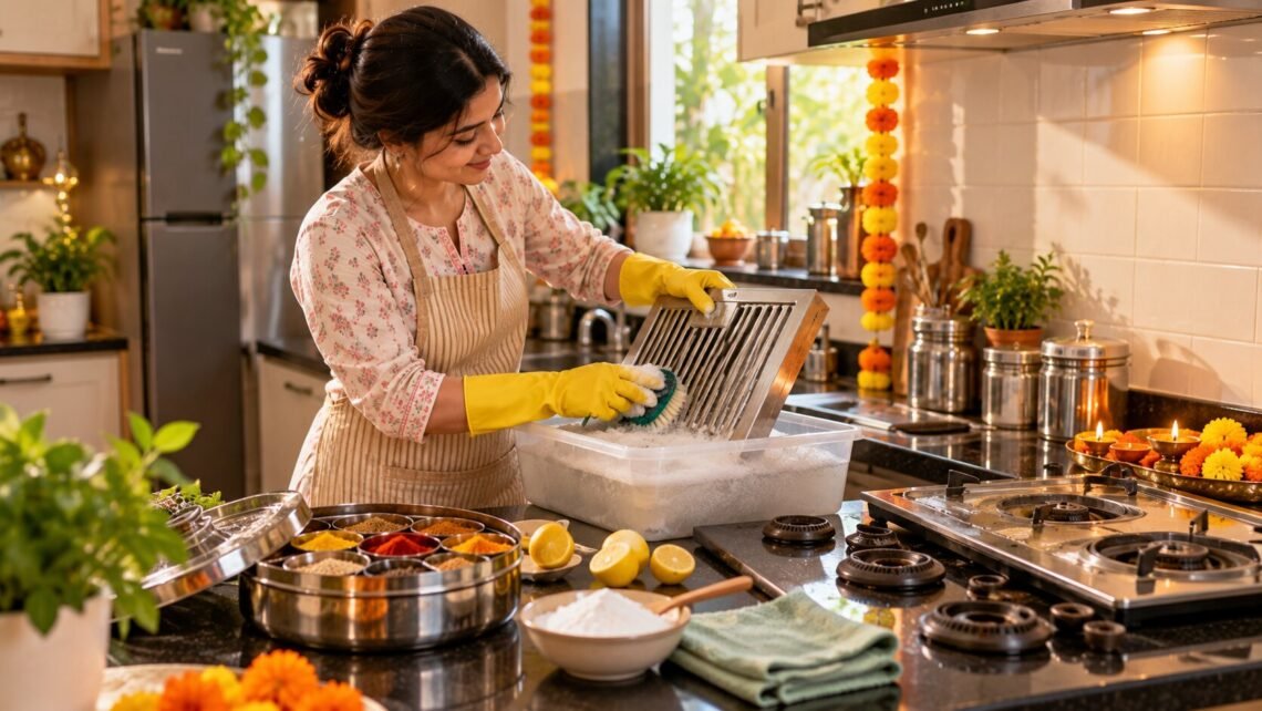 kitchen cleaning before diwali
